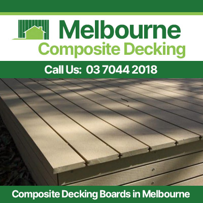 Light timber composite deck boards with natural wood grain in Melbourne